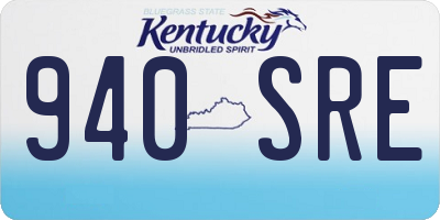 KY license plate 940SRE