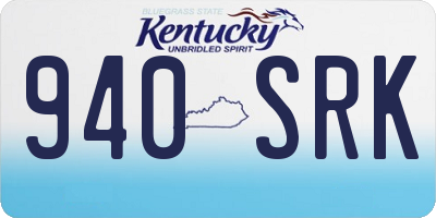 KY license plate 940SRK