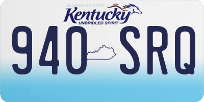 KY license plate 940SRQ