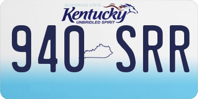 KY license plate 940SRR