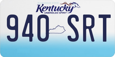 KY license plate 940SRT