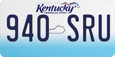 KY license plate 940SRU