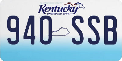 KY license plate 940SSB