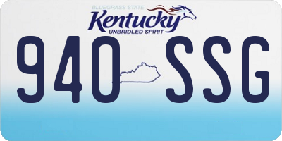 KY license plate 940SSG