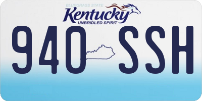 KY license plate 940SSH