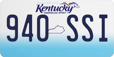 KY license plate 940SSI