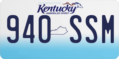 KY license plate 940SSM