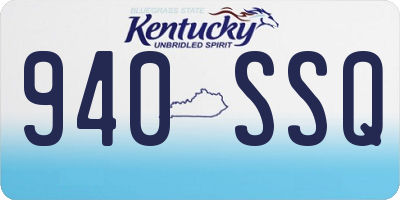 KY license plate 940SSQ