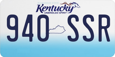 KY license plate 940SSR
