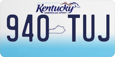 KY license plate 940TUJ