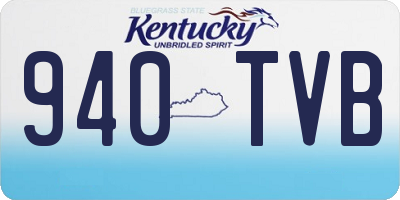 KY license plate 940TVB