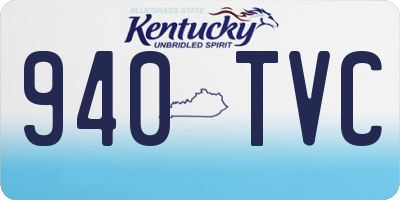 KY license plate 940TVC