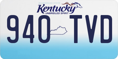 KY license plate 940TVD