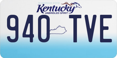 KY license plate 940TVE