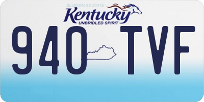 KY license plate 940TVF
