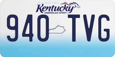 KY license plate 940TVG