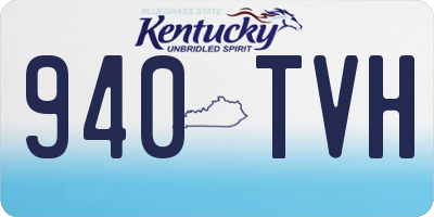 KY license plate 940TVH
