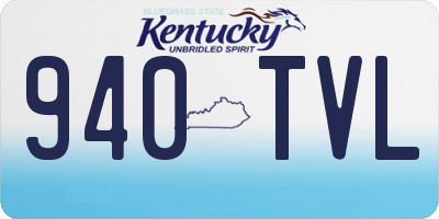 KY license plate 940TVL