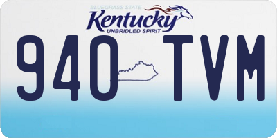 KY license plate 940TVM