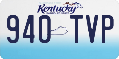 KY license plate 940TVP