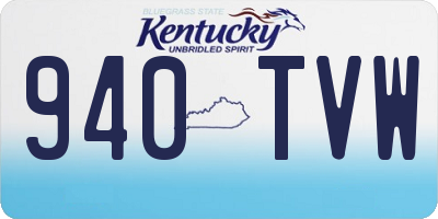KY license plate 940TVW