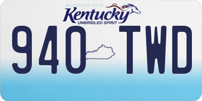 KY license plate 940TWD