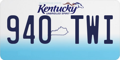 KY license plate 940TWI