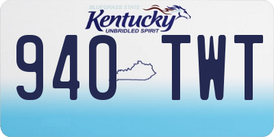 KY license plate 940TWT