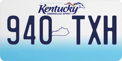 KY license plate 940TXH