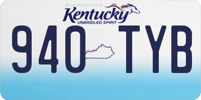 KY license plate 940TYB