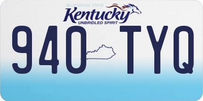 KY license plate 940TYQ
