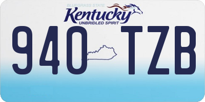 KY license plate 940TZB