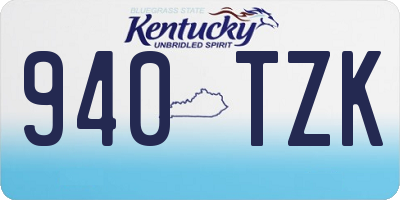 KY license plate 940TZK