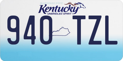 KY license plate 940TZL