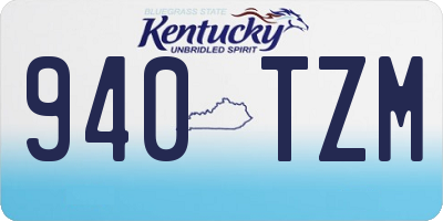 KY license plate 940TZM
