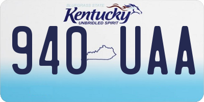 KY license plate 940UAA