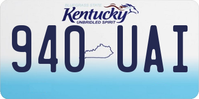 KY license plate 940UAI