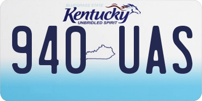 KY license plate 940UAS