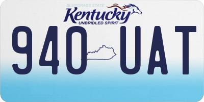 KY license plate 940UAT