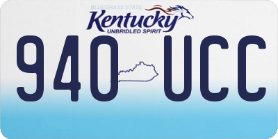 KY license plate 940UCC