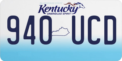 KY license plate 940UCD