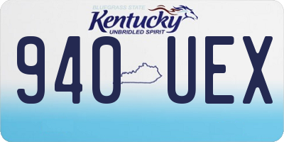 KY license plate 940UEX