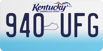 KY license plate 940UFG