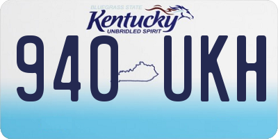 KY license plate 940UKH