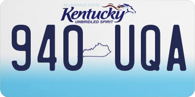 KY license plate 940UQA