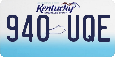 KY license plate 940UQE
