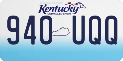 KY license plate 940UQQ