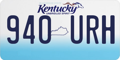 KY license plate 940URH