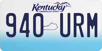 KY license plate 940URM