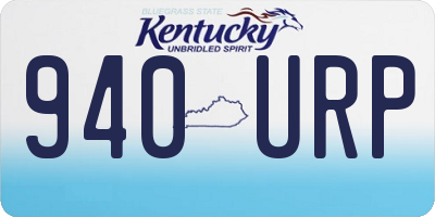 KY license plate 940URP